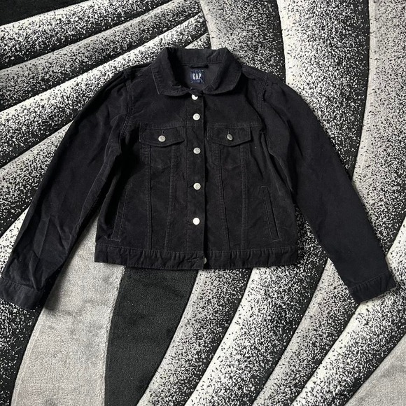 GAP Jackets & Blazers - Women's Gap Black Corduroy Button Up Jacket